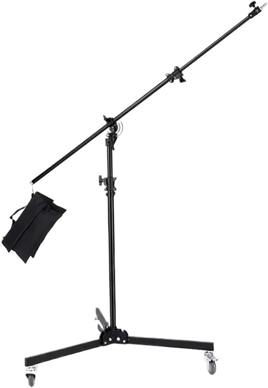 380cm/12ft Multi-Purpose Light Stand Boom Bracket M-4 Dual Purpose with Extension Pole Tube Sandbag Support System