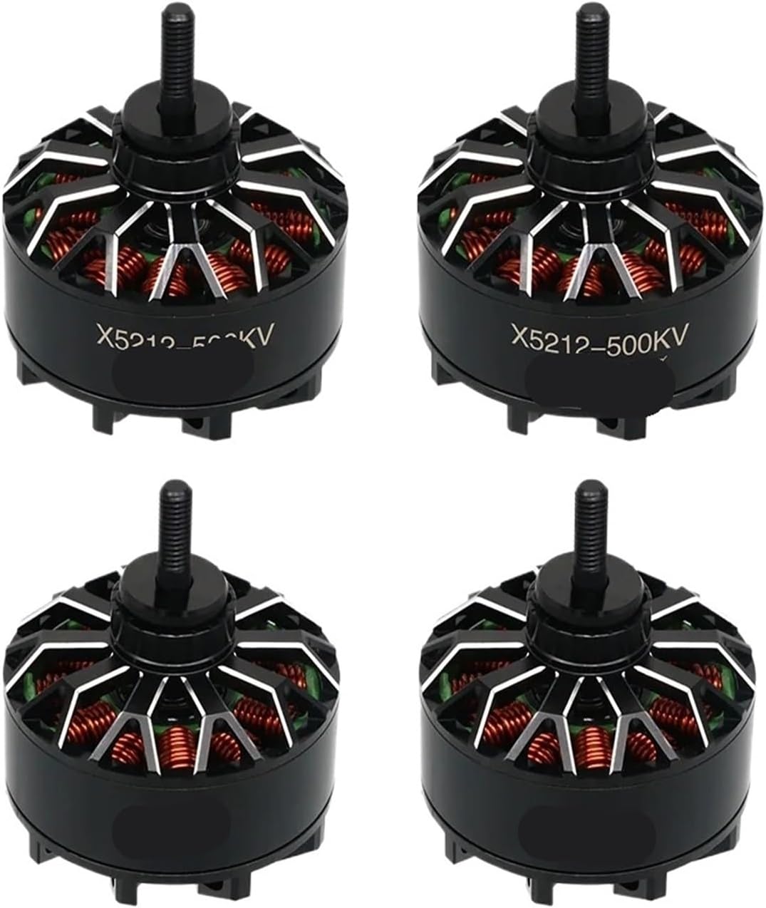4 Pieces for Angel X5215 5215 KV300 KV500 4-8S brushless Motors with 4mm shafts Suitable for RC FPV Drone Parts(X5215 500KV Motor)