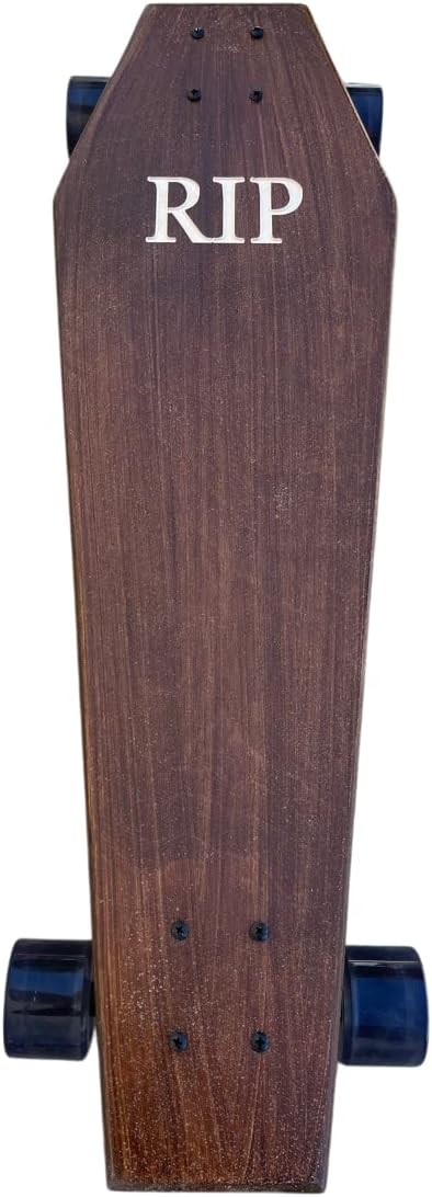 Coffin Death Tarot Brown Skateboard | Longboard | 30x9 | Coffin Croozer