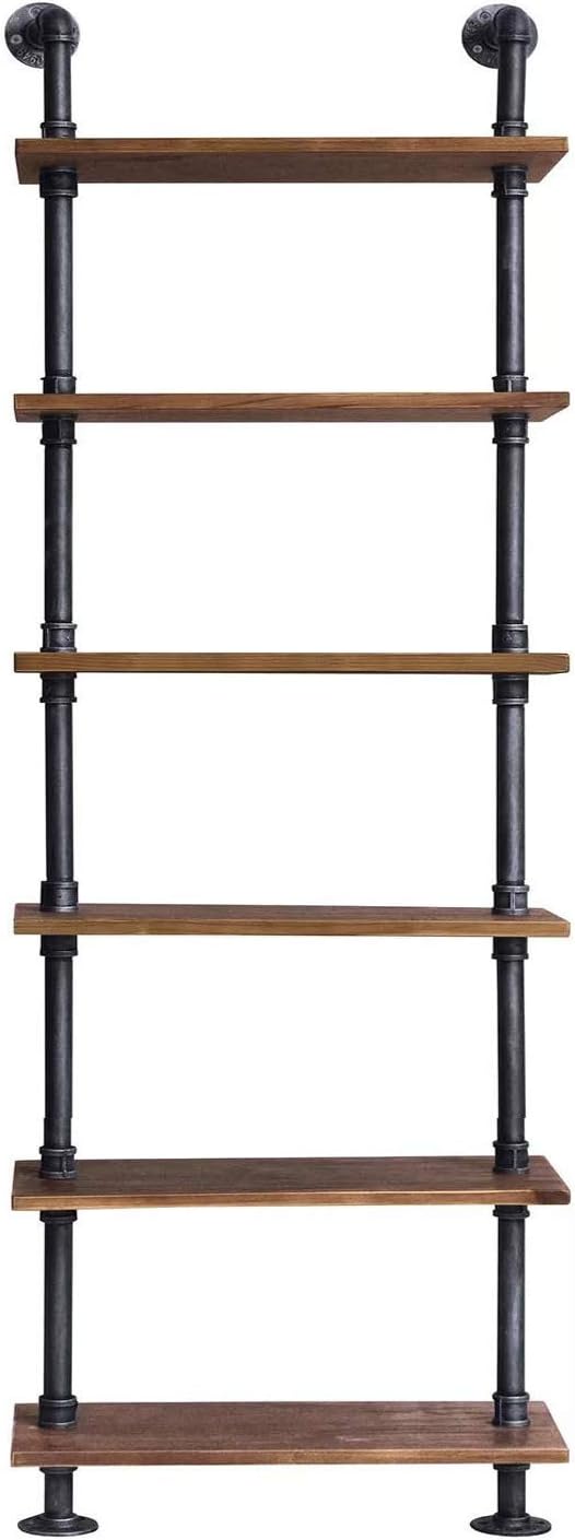 Diwhy Industrial Pipe Shelves Rustic Modern 24
