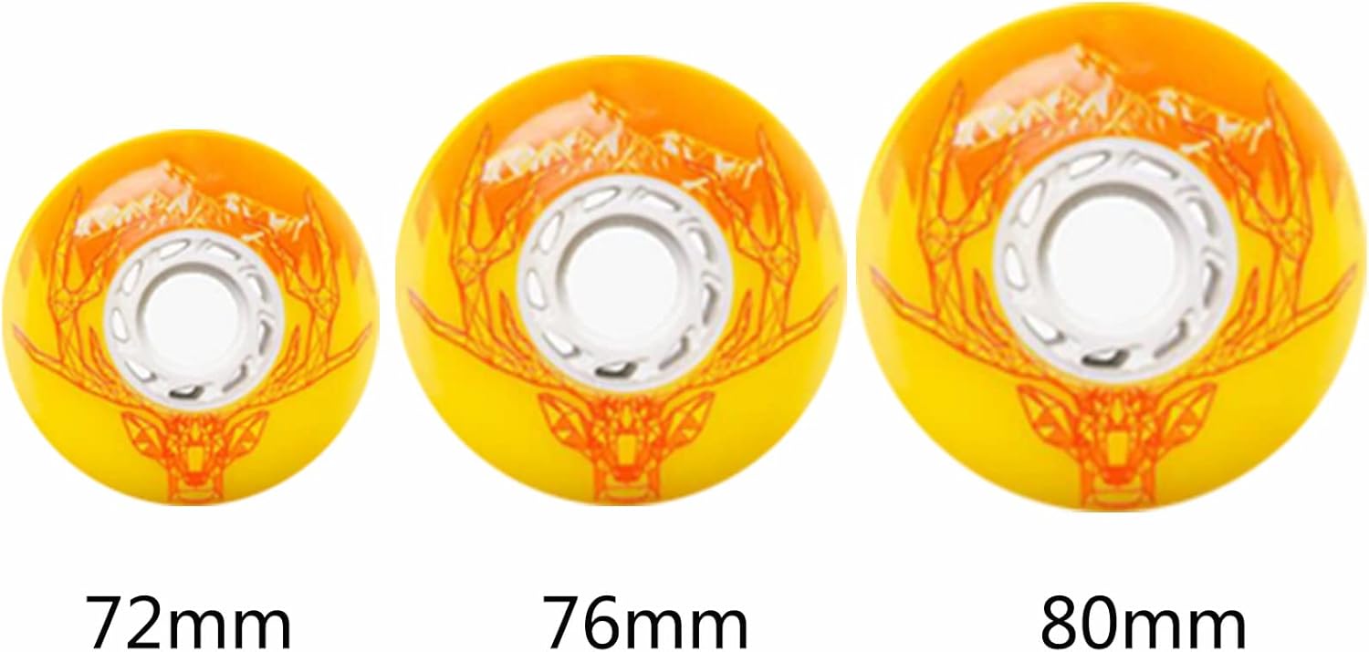 Skate Wheels Replacement, Inline 72mm/76mm/80mm Indoor/Outdoor Inline Skate Replacement Wheel 86 A for Most Inline Skates Product