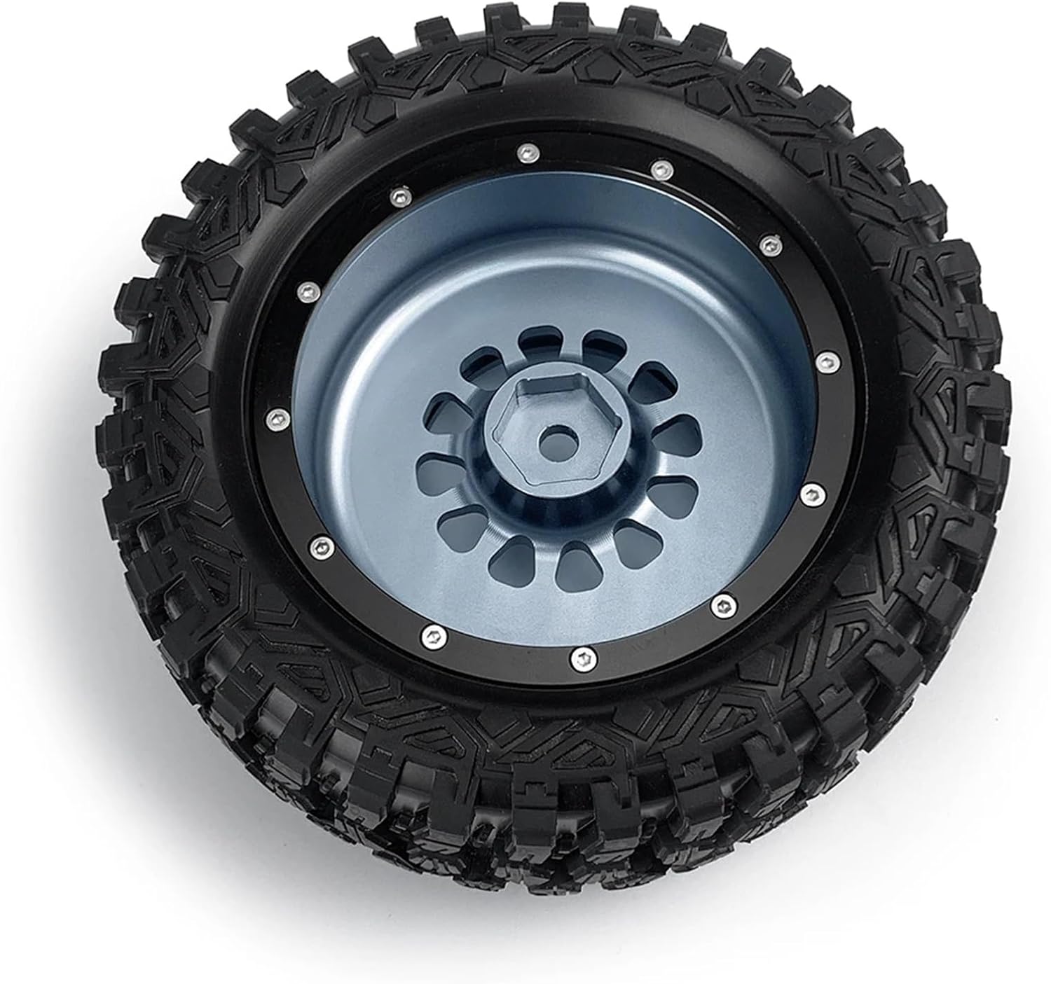 For UDR For Traxxas For Unlimited For Desert For Racer Proline Hyrax 1/7 Aluminum Beadlock Wheel Rim Hub Tire 101063-00 RC Car Parts Models(Titanium,4PCS)