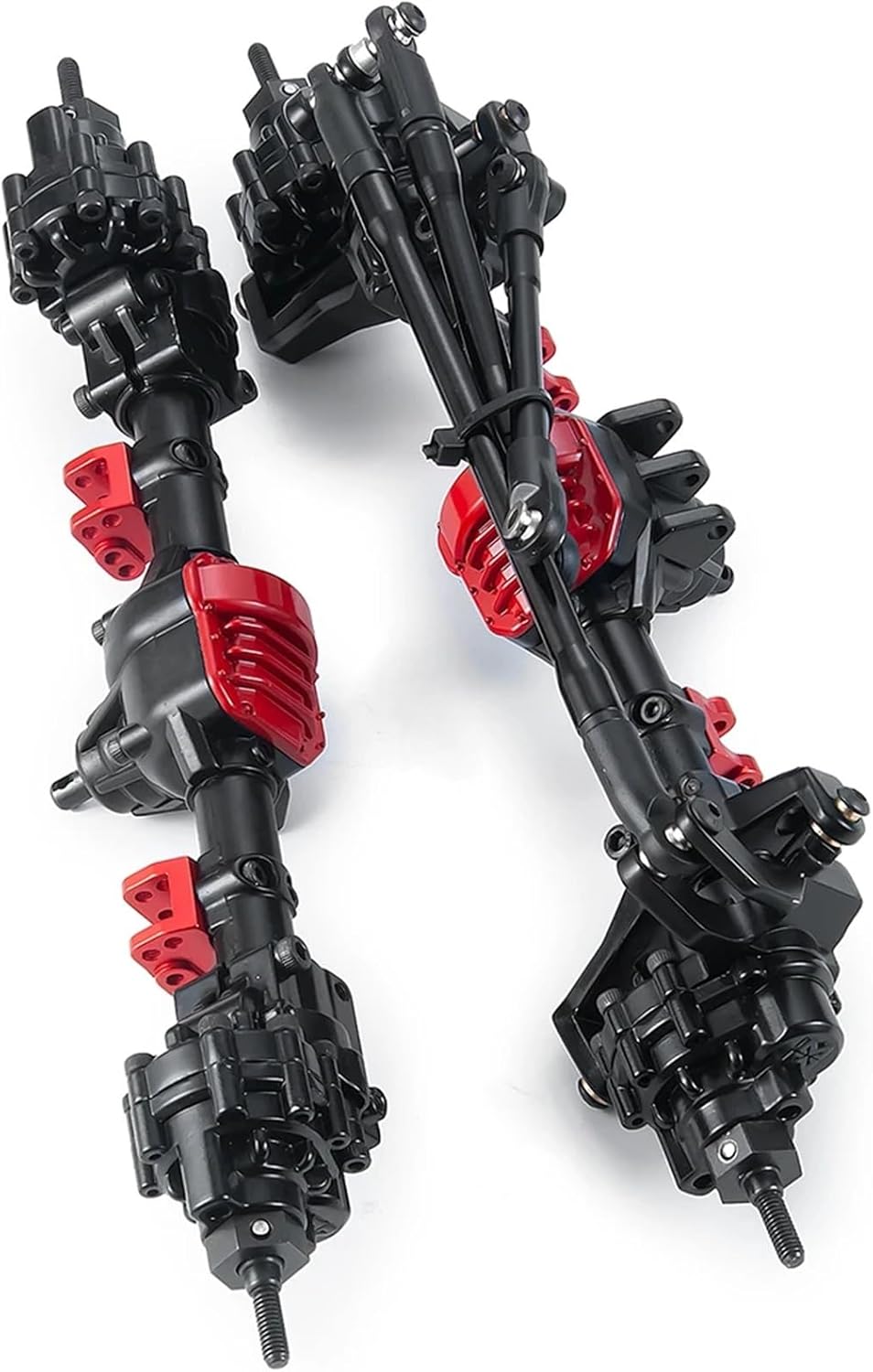 RC Vehicle Axles Compatible with Axial for SCX10 II 90046 90047 90059 90060 1/10 RC Rock Crawler Car Axle Upgrade Accessories Metal Front Rear Axle(Front Axle and Rear Axle)