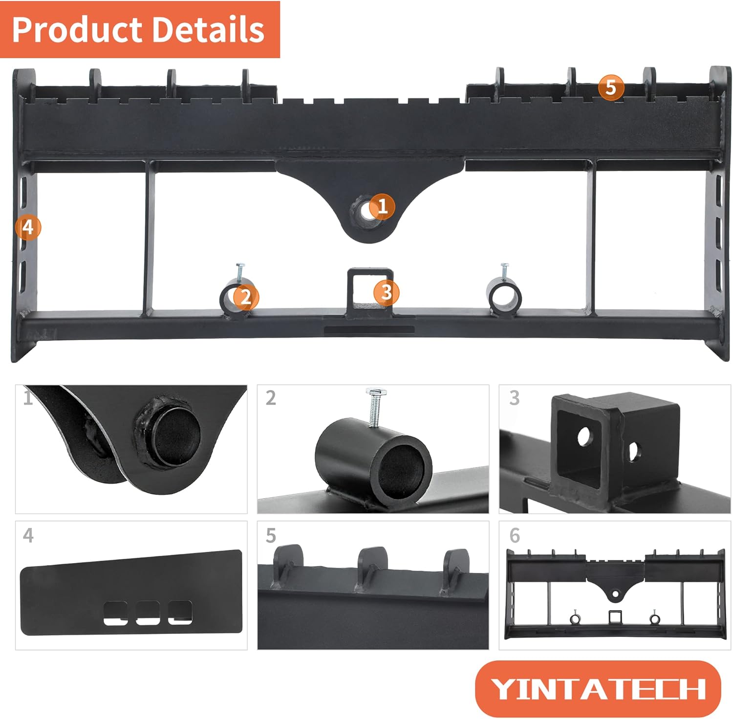 YINTATECH 4000lbs Skid Steer Pallet Fork 48