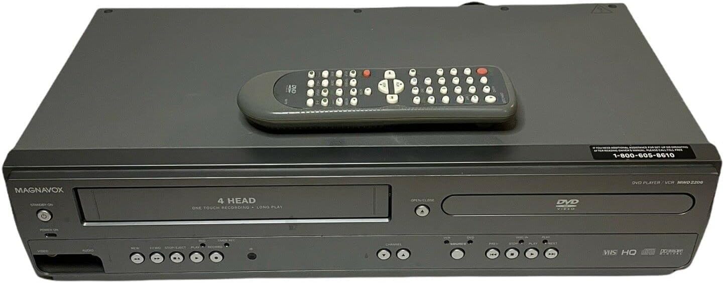 Magnavox MWD2206 DVD/VCR Combination Player (Renewed)