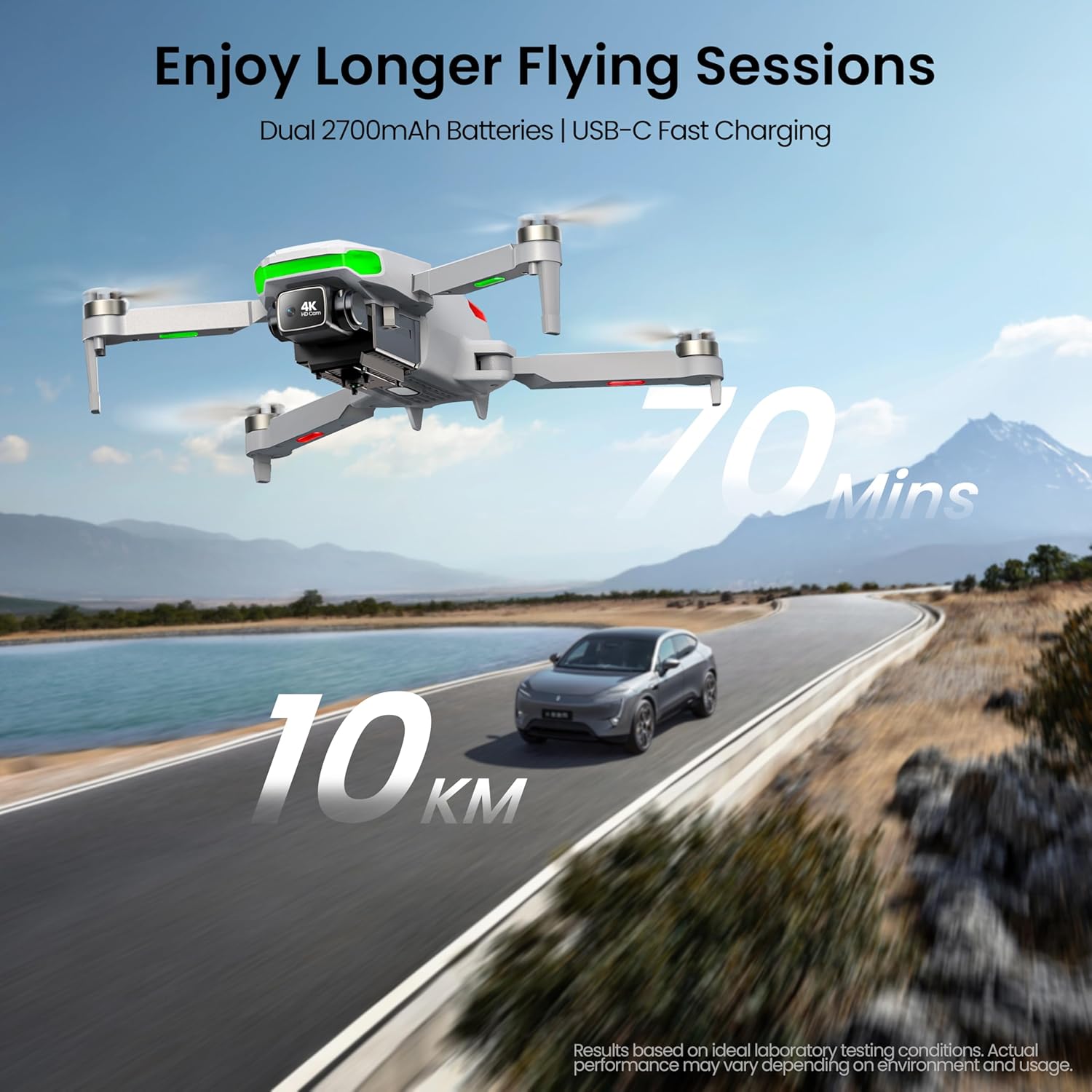 Drone with EIS 4K Camera for Adults, GPS Drone with 5.0