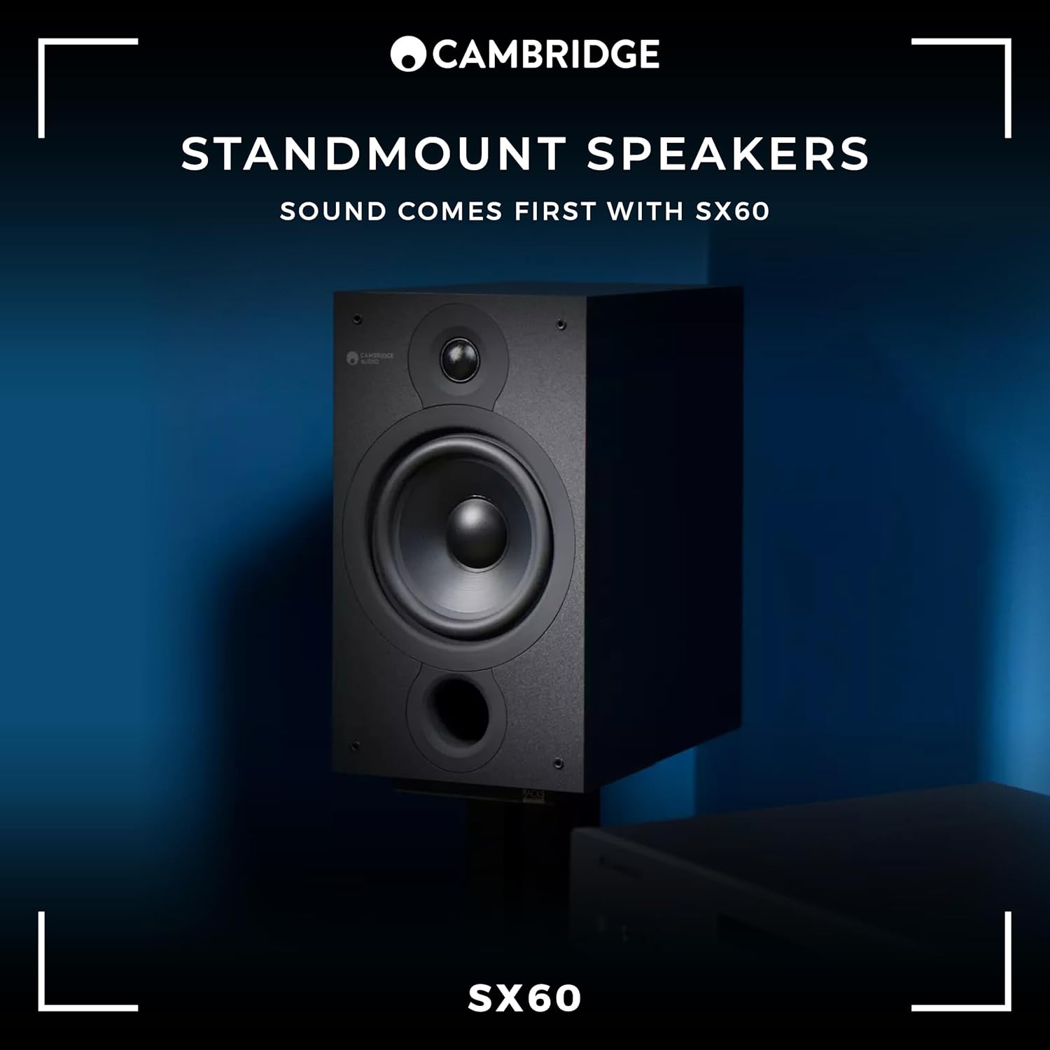 Cambridge Audio SX-60 Bookshelf Speaker | 100 Watt Home Theater Compact Speakers | Pair (Matte Black)