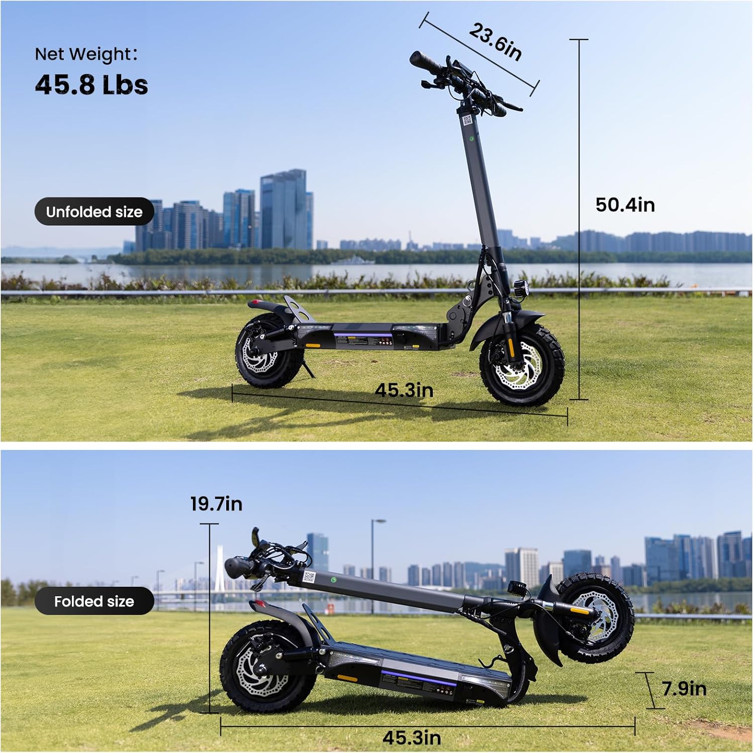 Electric Scooter, Adult Electric Scooter with 500/750/1000W Motor, 23/28 Miles Range,Top Speed 22/25/28MPH, 10
