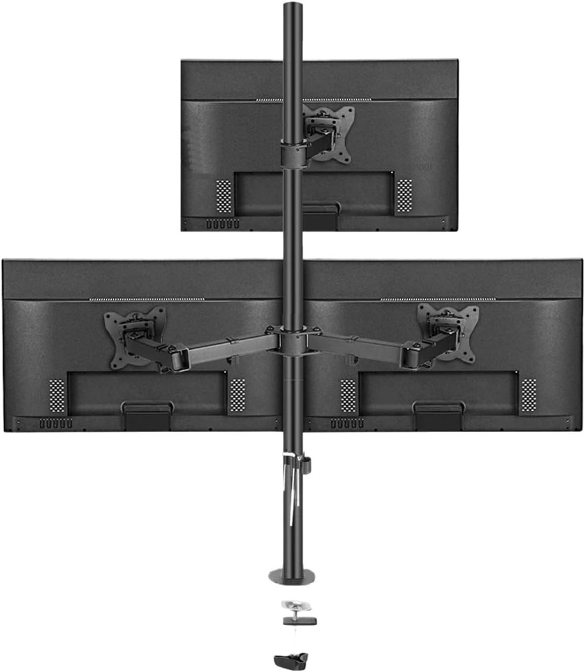 T902-K3 Desk Clamp Full Motion 360 Degree Dual Monitor Stand 10