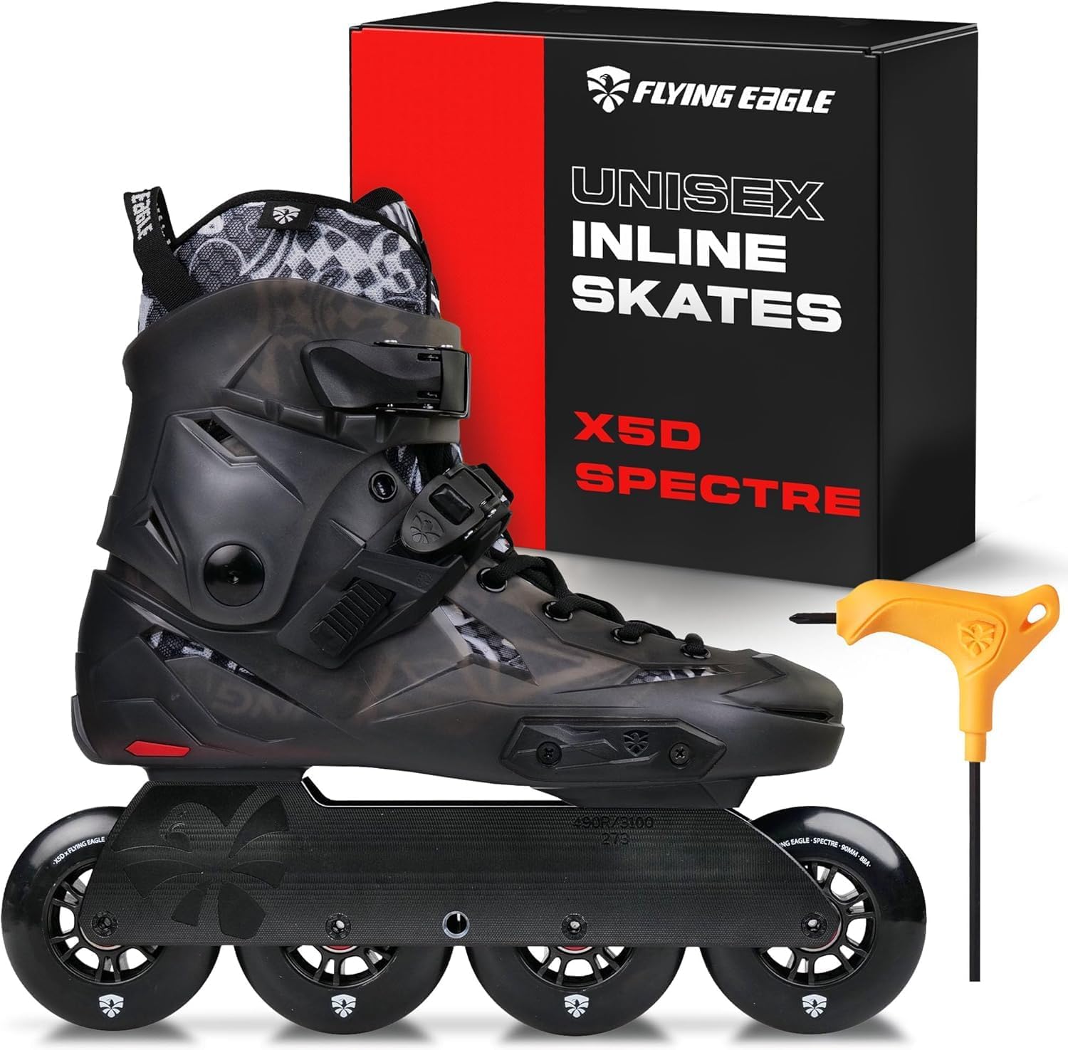 Flying Eagle Skates - X5D Spectre Freeskates Inline Speed Skates - Inline Skates Adult - Comfortable Inline Skates Women - Inline Skates Men - Inline Roller Skates - Roller Blades