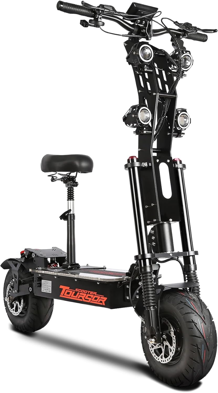 Electric Scooter Adults X1360V, Dual Drive 10,000W Motor Up to 60 MPH Speed 70 Miles Range with 13