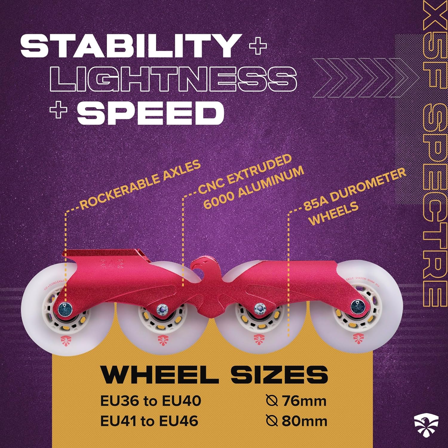 Flying Eagle X5F Spectre and X5 Shrike Pro Freeskates - Adult Inline Skates Men Professional, Adult Roller Skates Men, Urban Inline Skate, Outdoor Skating Shoes, Rollerskates Adults