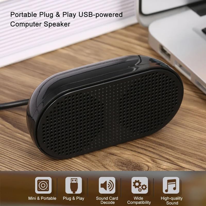 Computer Speaker Speaker Plug & Play Portable USB-Powered Speaker Horn 3W Output for PC Laptops