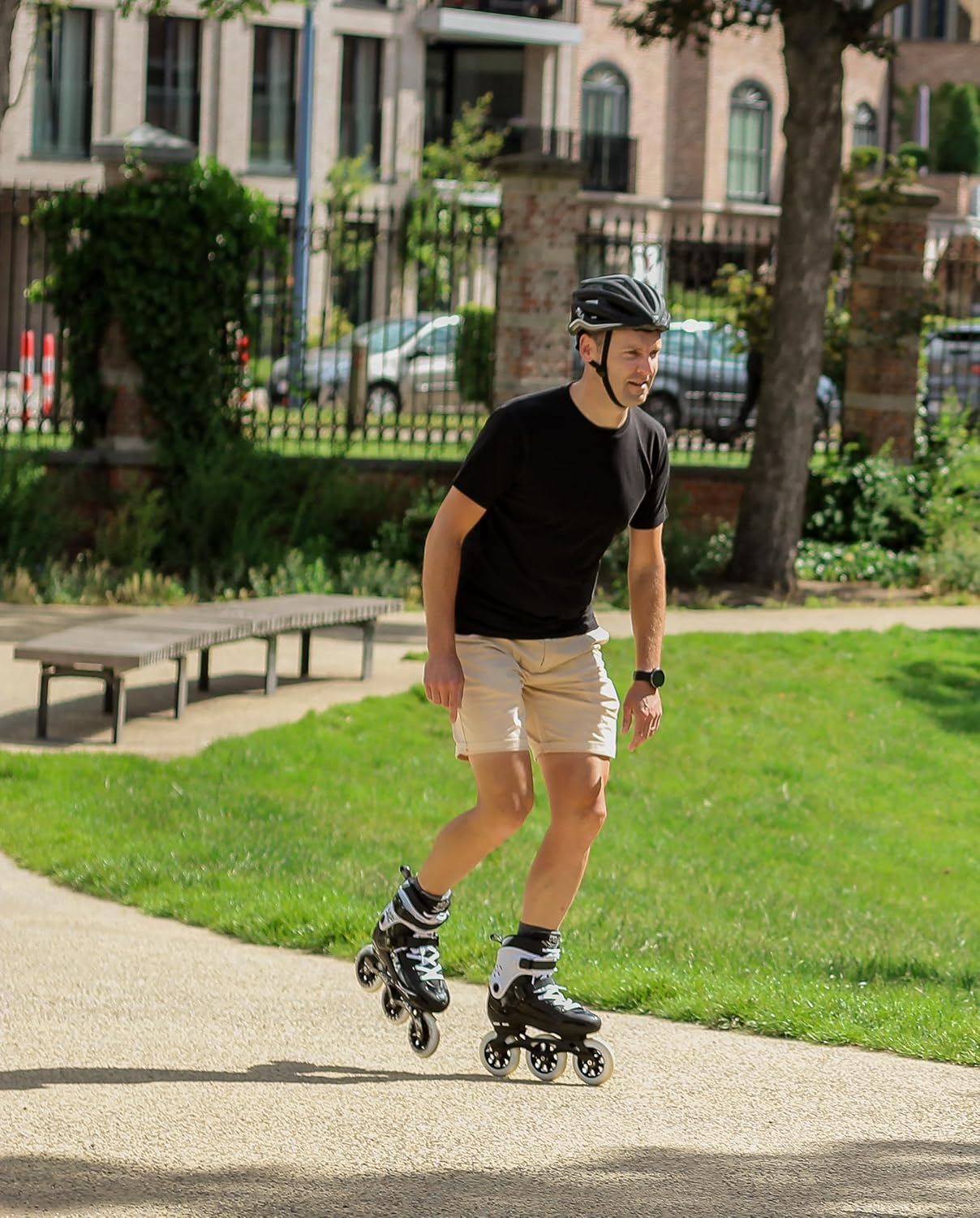 FILA Houdini 125mm Adult Inline Skates - High Speed Fitness Skates with ABEC 9 Bearings - Lightweight Aluminum Frame - Zero Shock Heel Cushioning - 3x125mm Wheel