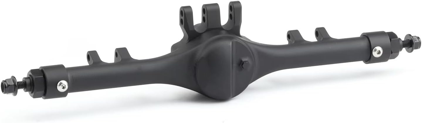 Compatible with Axial for SCX10 II VS4-10 RC Cars Upgrade Parts Replacement Accessories Aluminum Straight Axle RC Front and Rear Axle(Black,1Set)