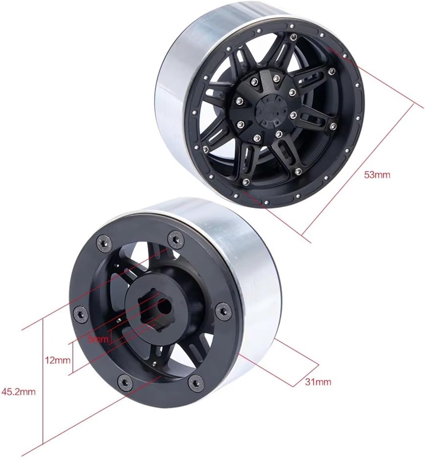 Compatible with Axial for Wraith 90018 1/10 RC Crawler Track Car Parts 2.2