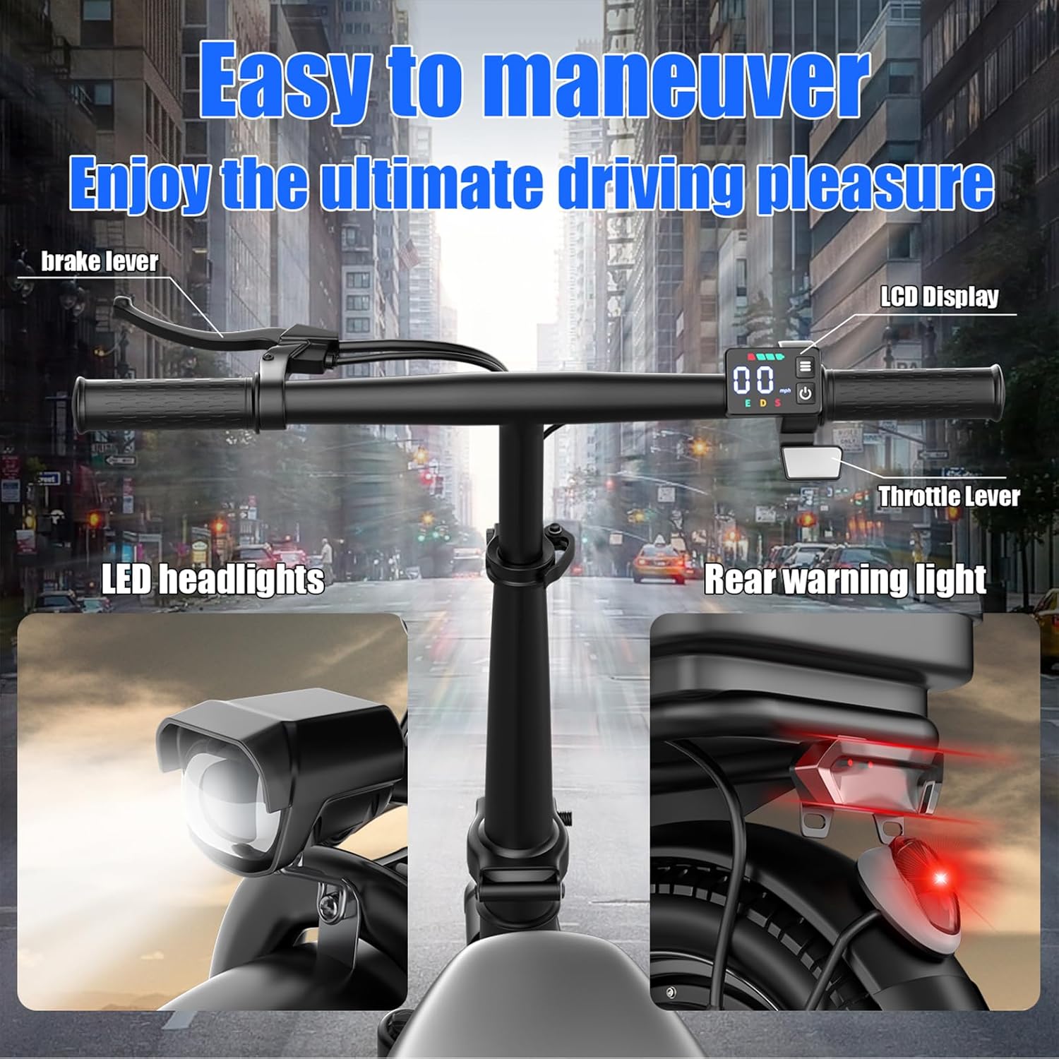 ASKGO Electric Scooter Adults, 1000W Motor, Top Speed 25Mph, Max 35 Miles Range, Foldable Commuter E-Scooter with Dual Suspension & Brakes, Waterproof Rating IPX7