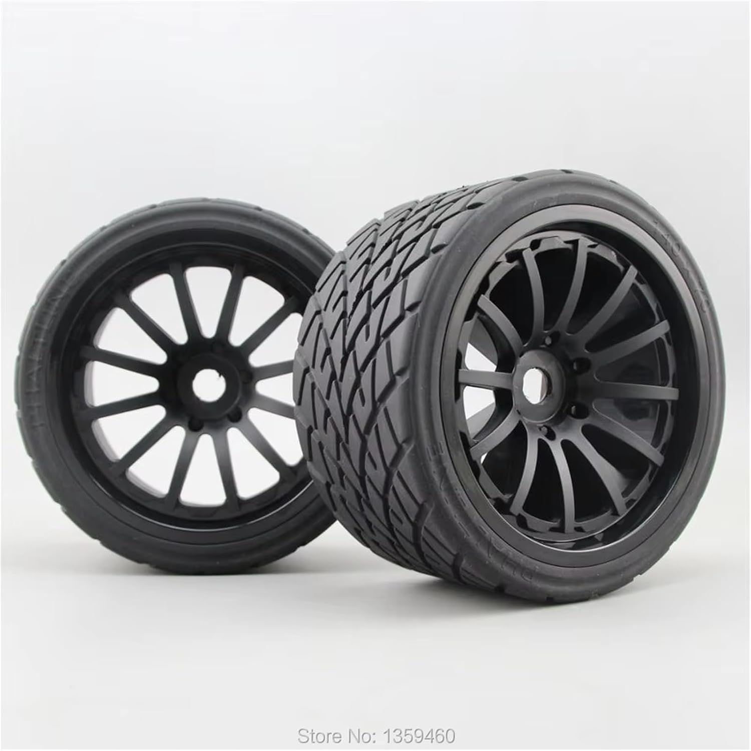 RC Car Parts Compatible with HPI for Traxxas 17mm Metal Hub 26412 4pcs RC 1/8 for Monster Truck On Road Wheels and Tire Set Tyre 12 Spoke