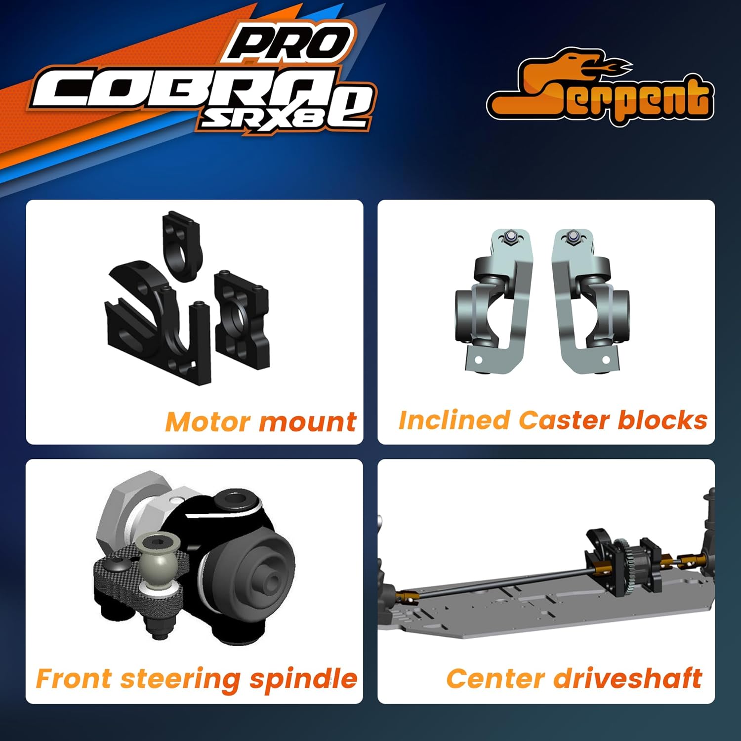 Serpent 1/8 4wd Buggy, SRX8-E Pro Off-Road Buggy, High Performance Car Kit, PC Body, Competition Grade, Off-Road Buggy RC Racing Car, Electronics Not Included