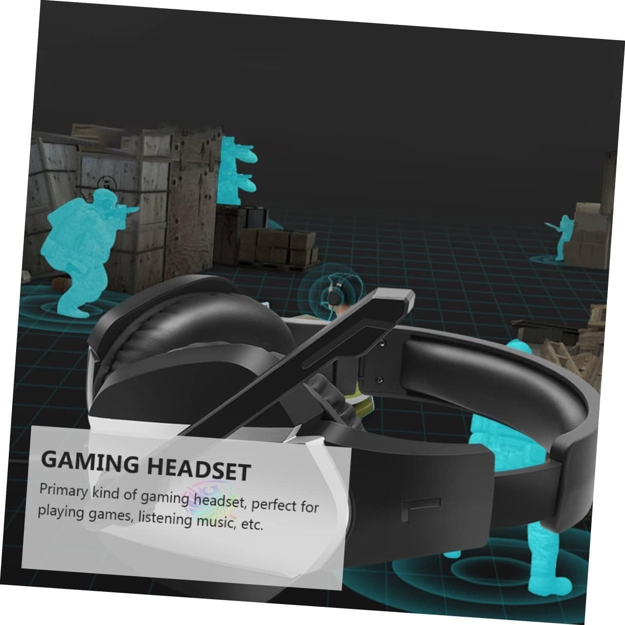 1Pc Headphones headsets Headset for Computer Professional Microphone Stereo Gaming Headset Noise Cancelling Earphone LED Light Gaming Headset Glowing Headset