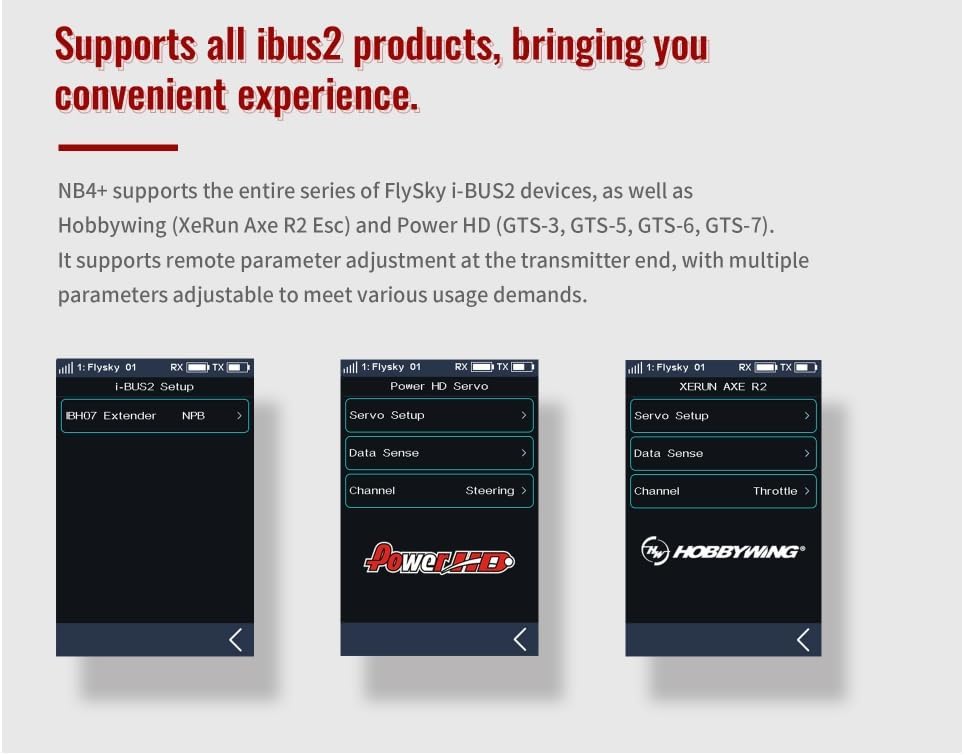 Flysky Noble NB4+ Radio Transmitter 3.5 Inch IPS Touch Screen 2.4G 8CH with FS-FGr4 V2 Receiver for RC Car Boat