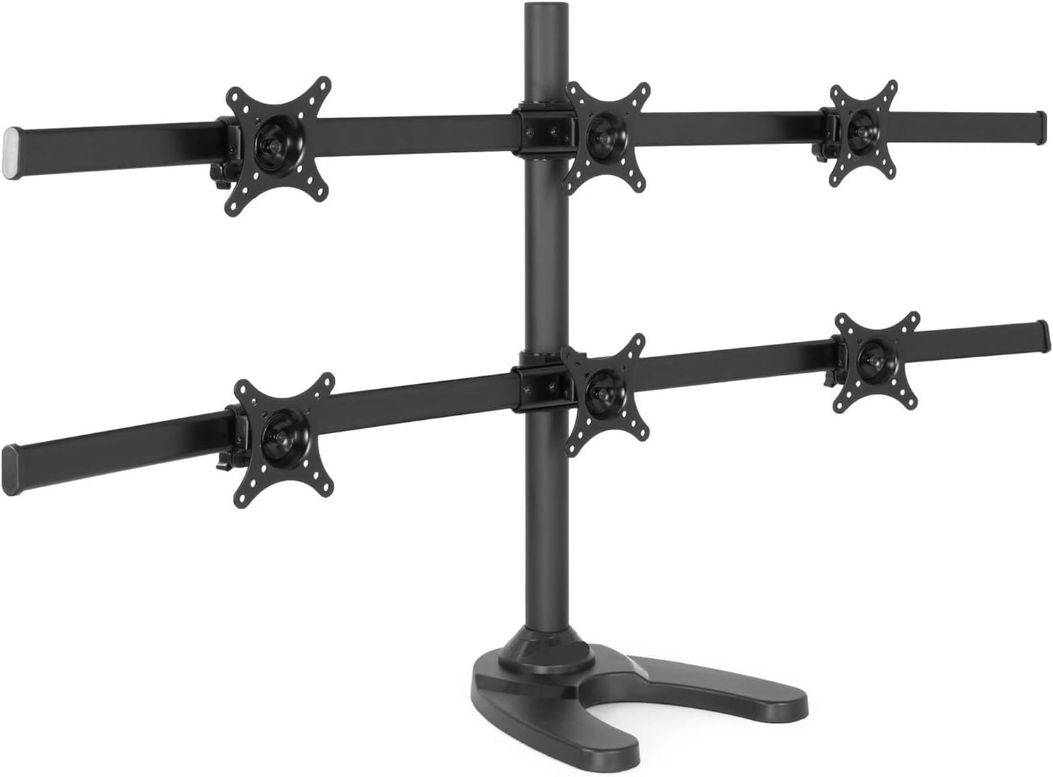 Computer Monitor Desk Stand, Heavy Duty, 6 Screens Up to 27 Inches