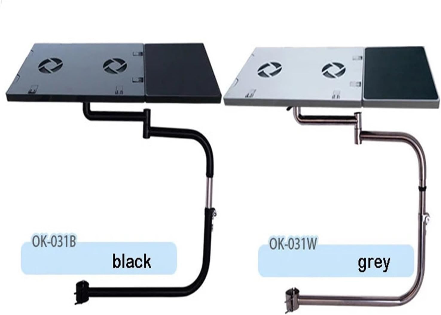 Full-motion chair clip keyboard stand laptop desk mouse pad laptop stand with fan(Black)