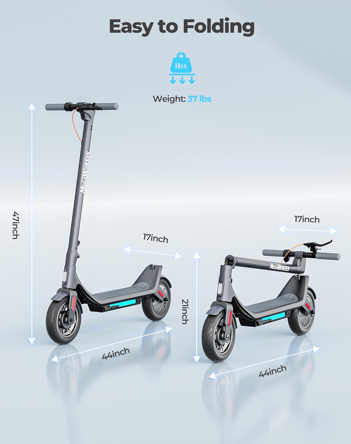 Electric Scooter, Electric Scooter Adults 500W,31 Miles Long Range,10in Tubeless Tires, 15.5mph E Scooter with Smart APP Control for Commuting, Outdoor, Short Travel Gift