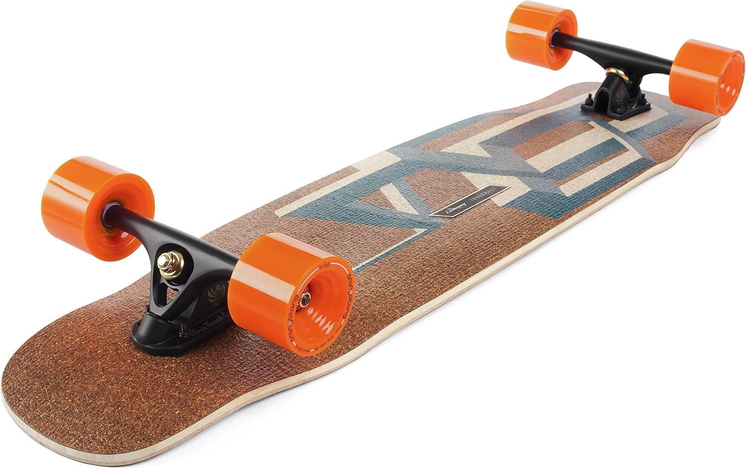 Loaded Boards Basalt Tesseract Bamboo Longboard Skateboard Complete (Dark Blue, 80a in Heat Wheels)