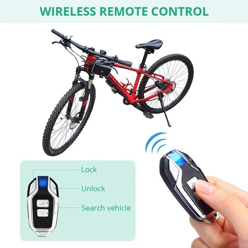 1/2/3PCS Bike Lock Alarm Bluetooth-Compatible Cycling Bicycle Waterproof Padlock Dustproof 4-Digit Password Alarm Locker (Color : 1 Red 3pcs) (1 Blue 3pcs)