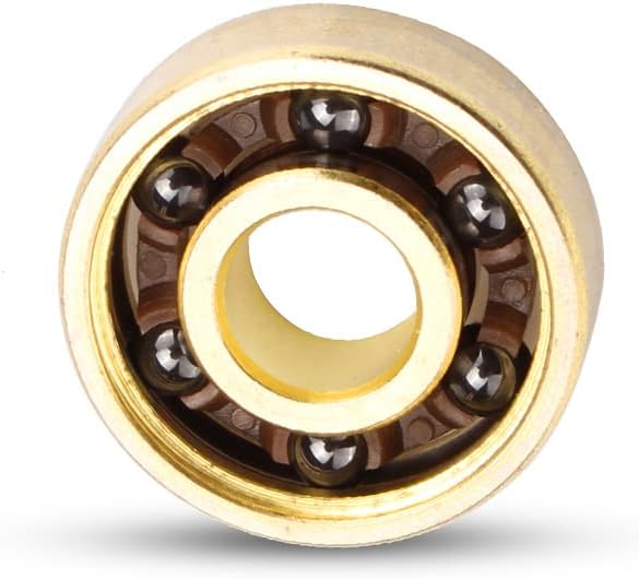 SUOFEILAIMU 8PCS Titanium Ceramic Bearings Gold Shaft Roller Skates Universal 608 High Speed Roller Skate Bearings