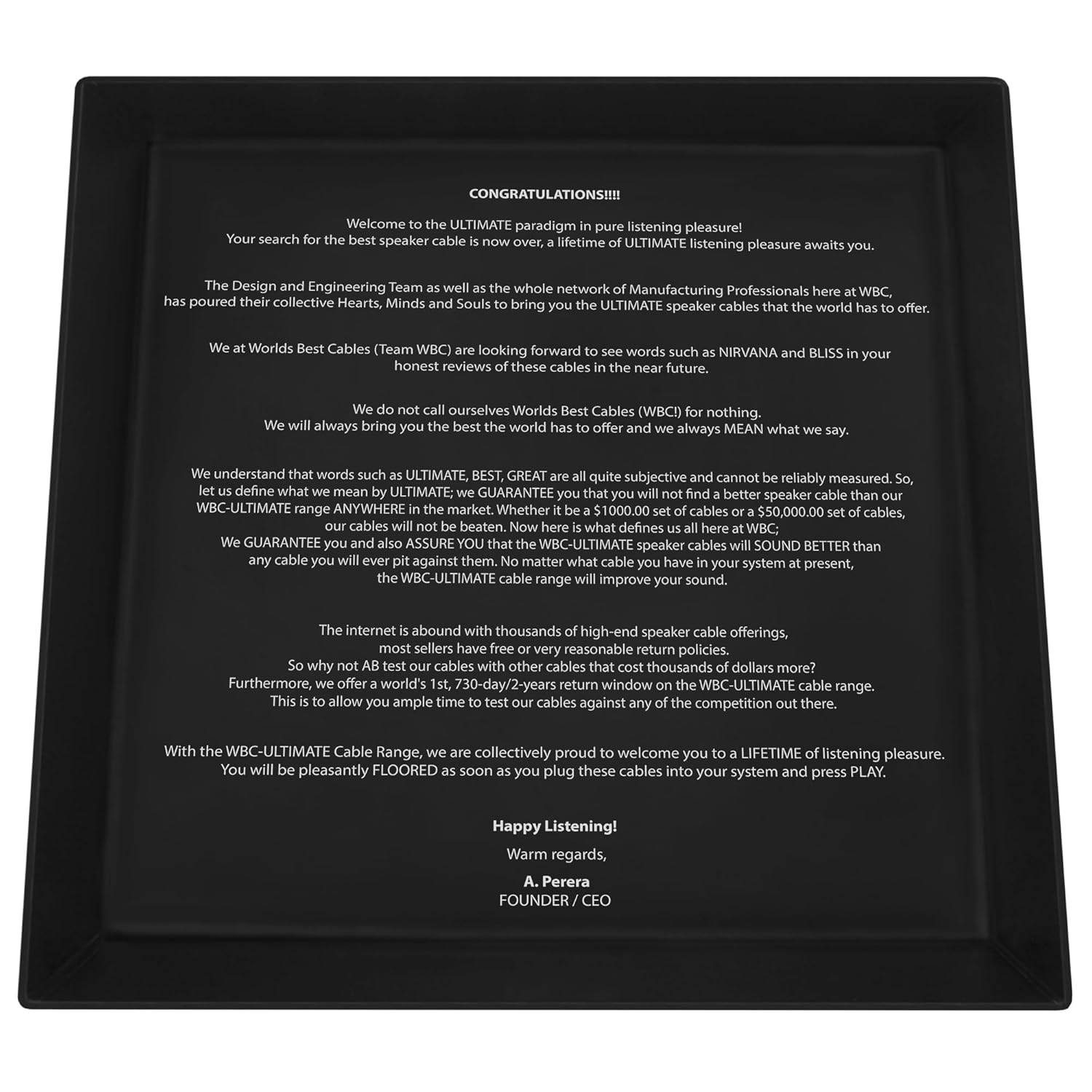 WORLDS BEST CABLES 8 Foot Ultimate - 7 AWG - Ultra-Pure OFC Extra Premium Audiophile HiFi Bi-Wire Speaker Cable Pair with Eminence Gold Banana Plugs & Silver Tweed Jacket