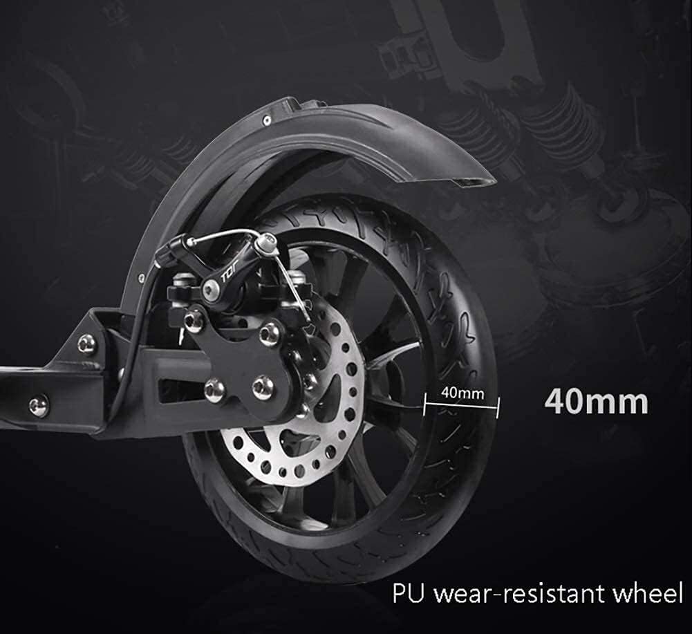 Scooters Kick Scooter for Adults Kids Unisex Adult Kick Scooters W/Disc Brakes Foldable Commuter Scooters with Big Wheels Birthday Gifts for Women/Men/Teens/Kids Non-Electric Up to 100kg