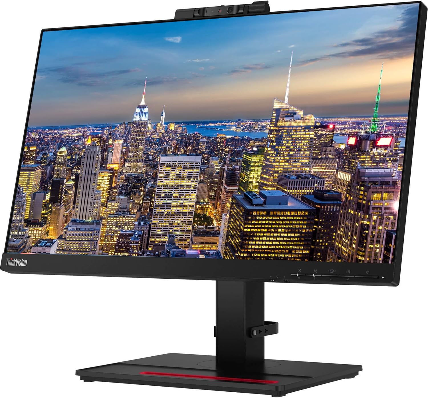 Lenovo ThinkVision T22v 22-inch, 2-Pack Bundle with T22i, HDMI, DisplayPort, Webcam, Speaker, Microphone, Dual Monitor Stand, USB-C Dock, MK540 Wireless Keyboard and Mouse, and Wrist Pad