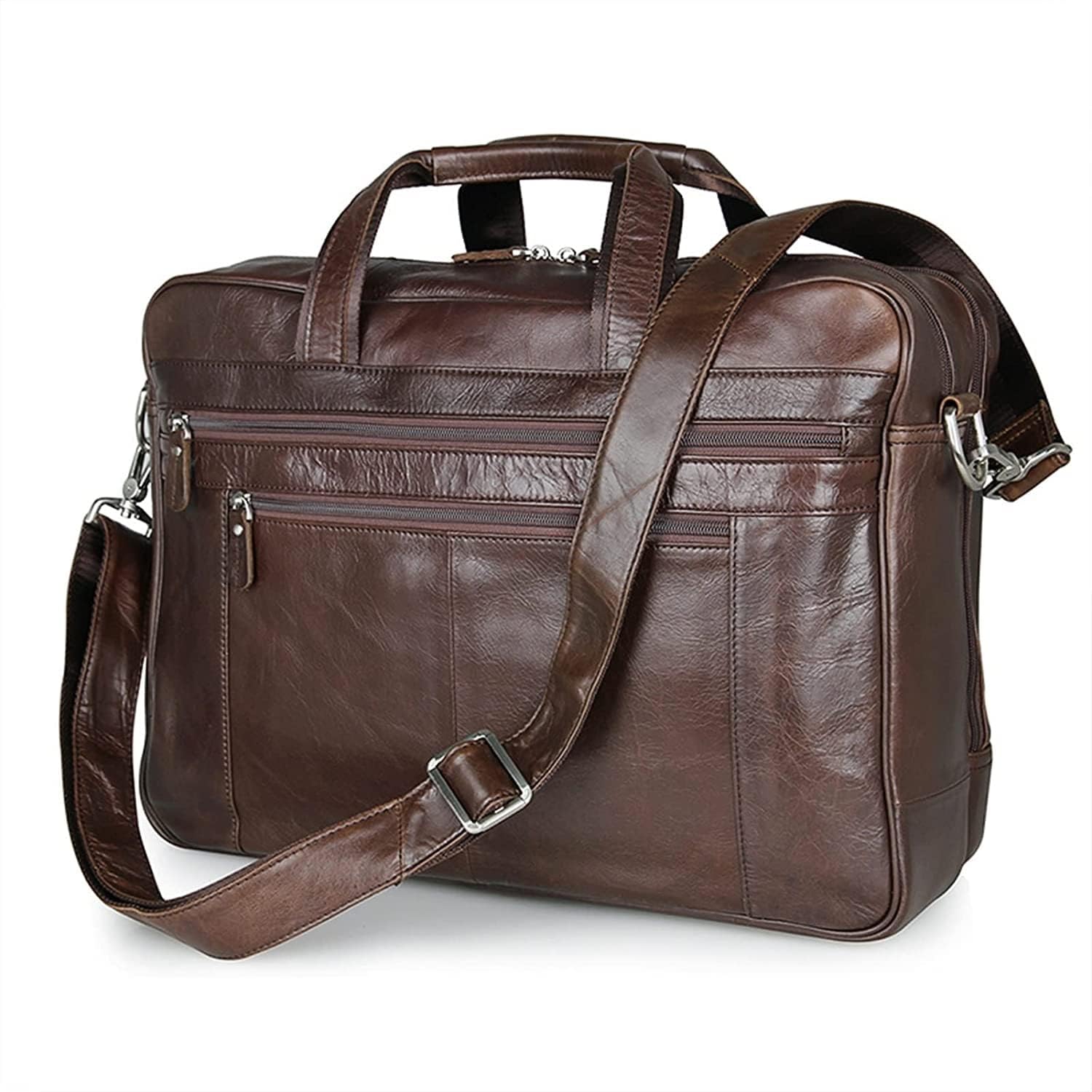 Leather Briefcases for Men Laptop Case A Must Have Leather Computer Bag for Men(17 Inch)