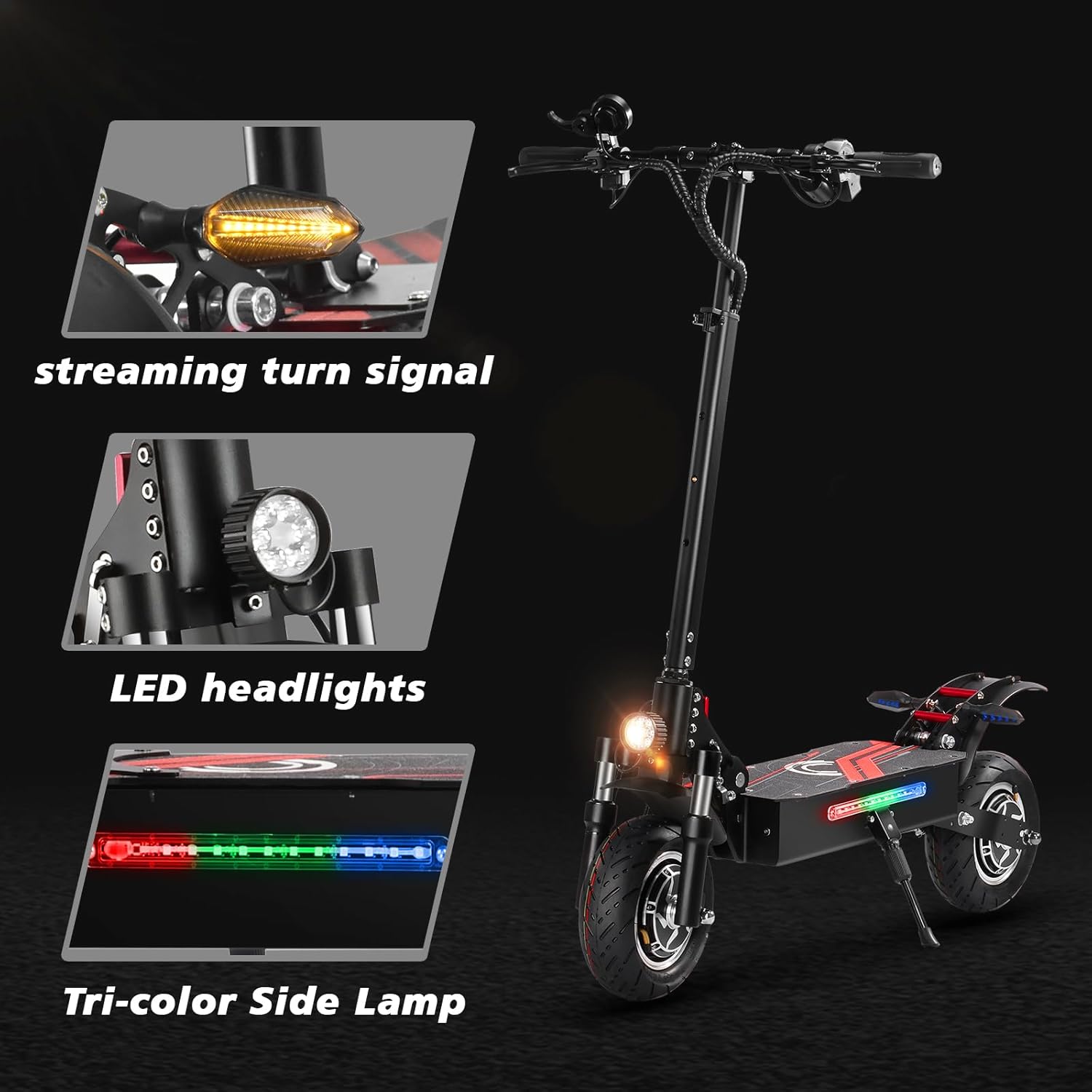 Foldable Electric Scooter with 3-4hr Charge time, 40-Mile Range; LCD Dashboard displays Real-time Effortlessly Portable for Office/Metro use Motorized Scooters
