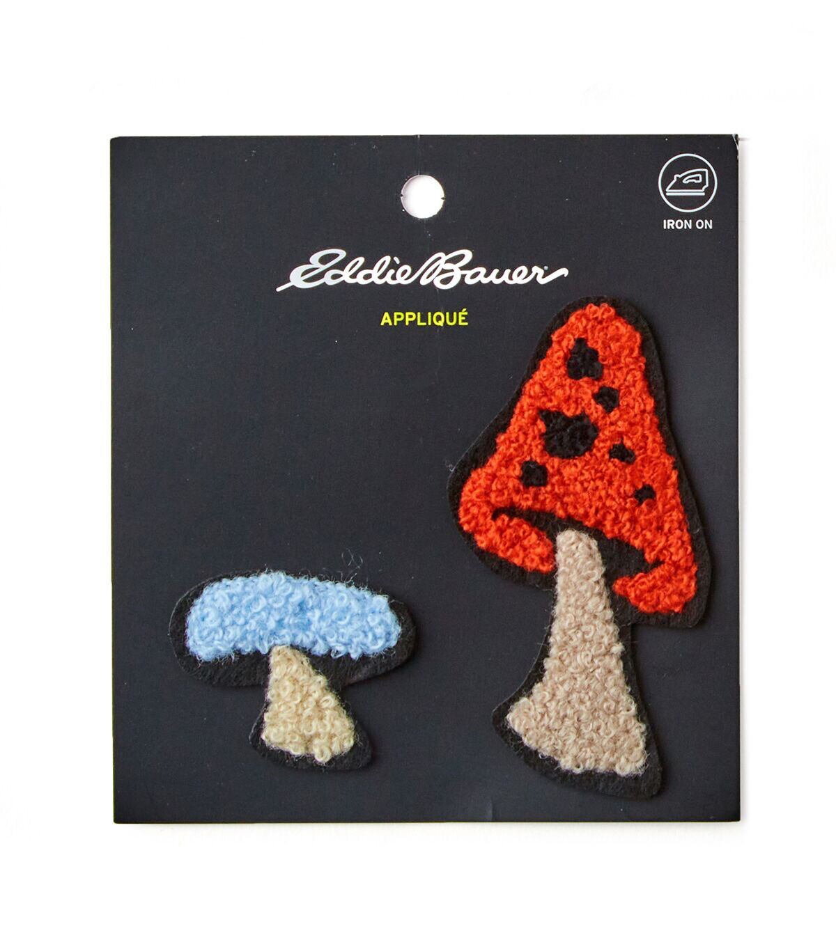 Eddie Bauer 2ct Mushroom Iron On Patches