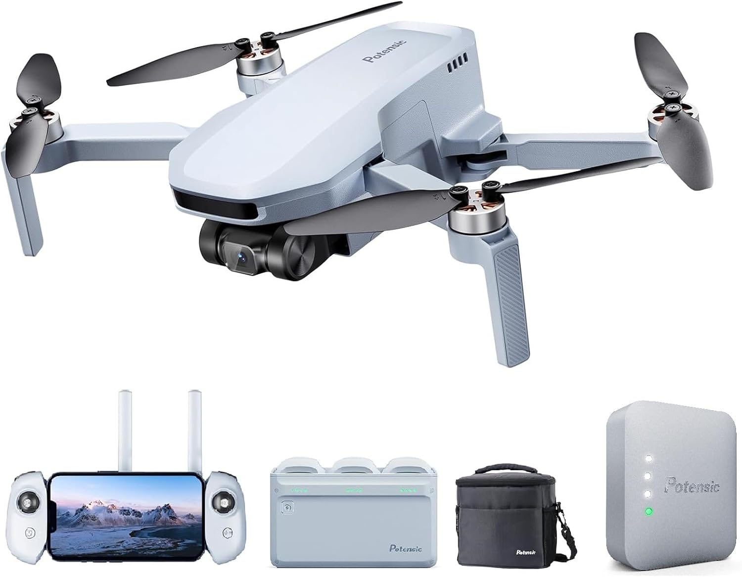 Potensic Remote ID Module 1 Pack with ATOM SE 4K EIS Camera Fly More Combo