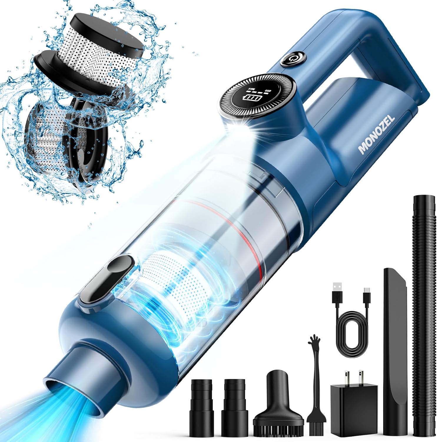 MONOZEL Handheld Vacuum Cordless for Home 1 Pack