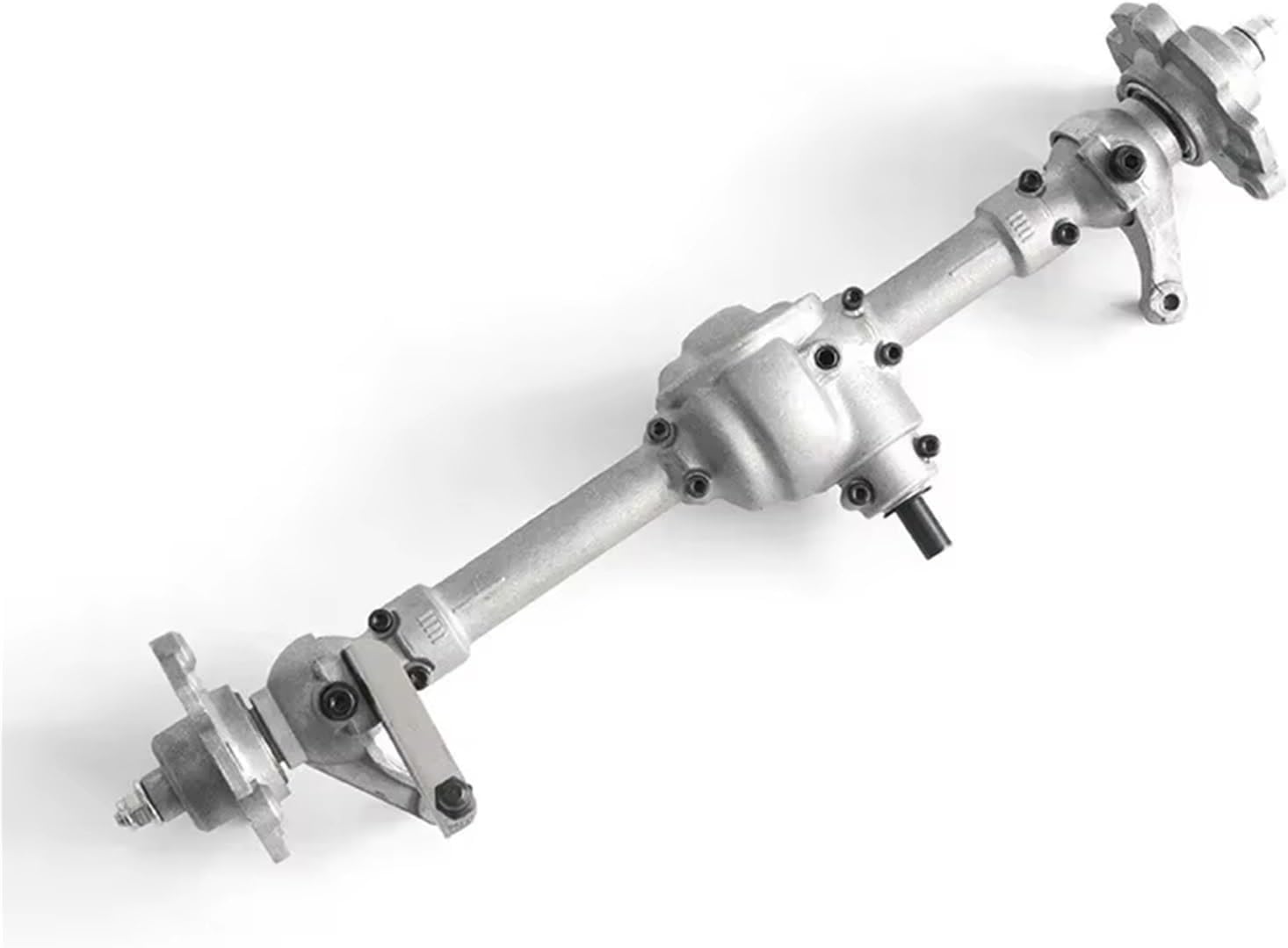 RC Car Upgrade Parts Compatible with HG P407 1/10 Rc Car Spare Parts Metal Front Rear Bridge Axle Assembly ASS-02 Upgrade Accessories(Front and Rear)