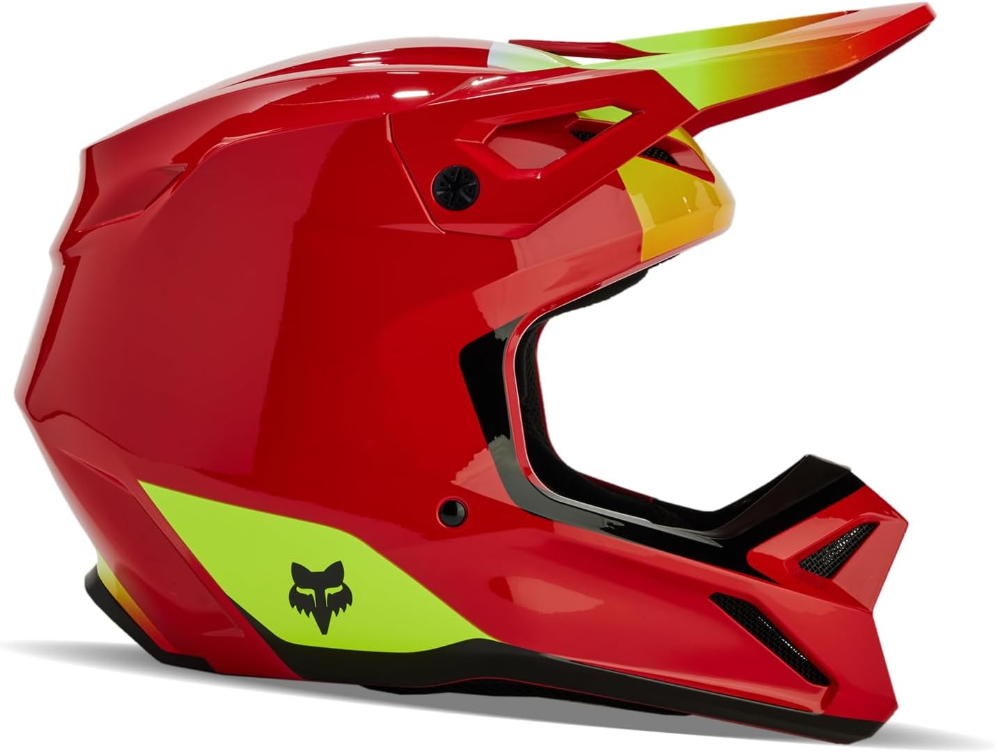 Fox Racing Unisex V1 Motocross Dirt Bike Helmet, Fluorescent Red, XX-Large