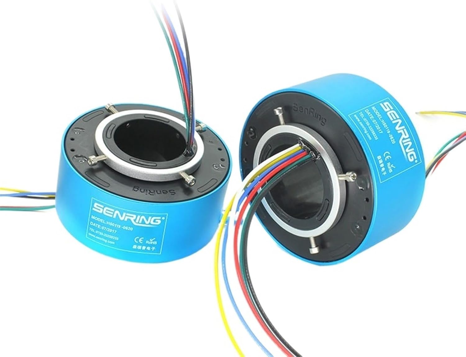 Electrical Rotate 6/12/18/24 Circuits 2A/5A/10A Conductive Slip Ring 50mm Bore Size for Through Hole Slip Ring(50x119mm 24CH 5A)