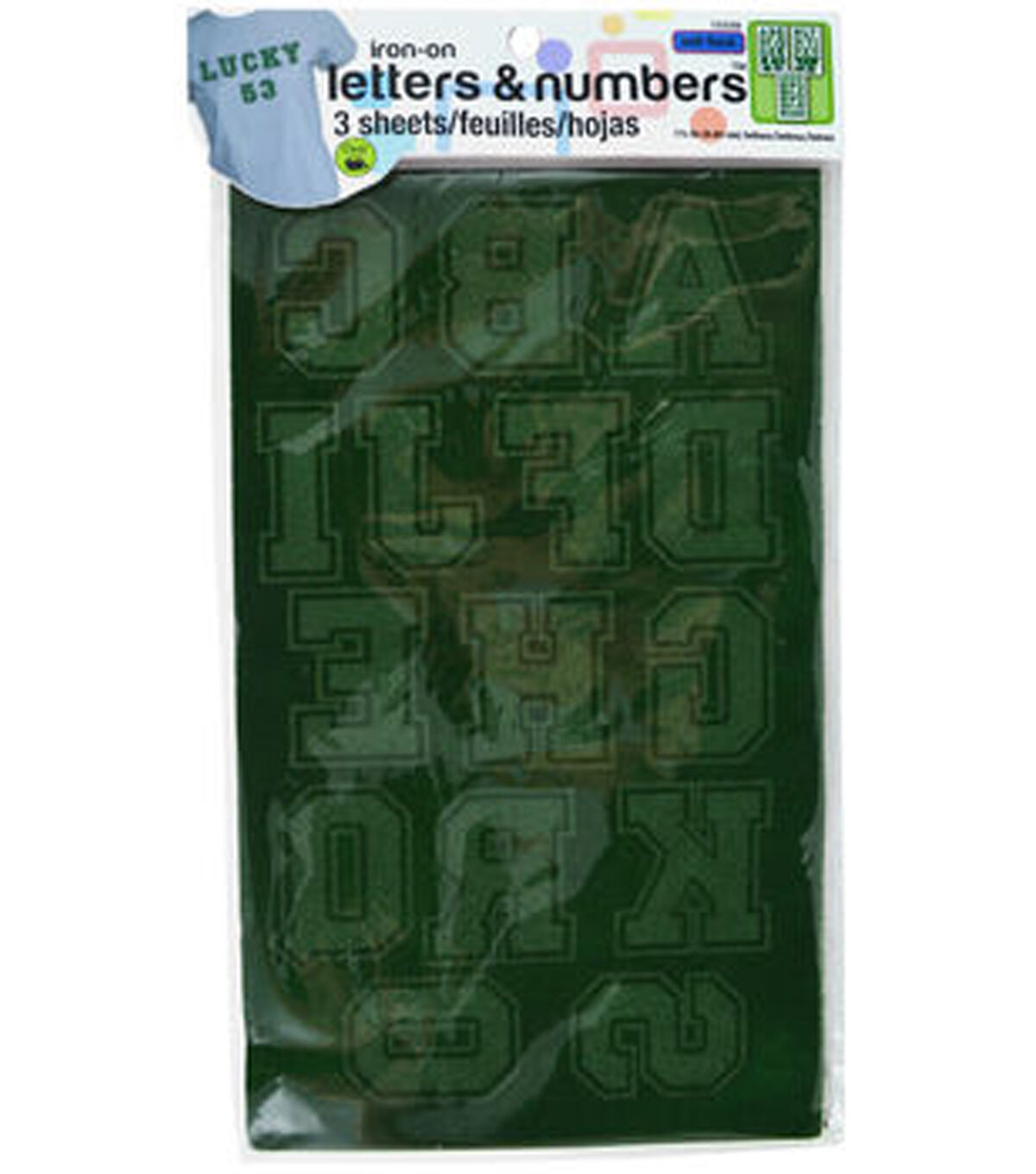 Dritz 1.75'' Flock Letters &Numbers Collegiate