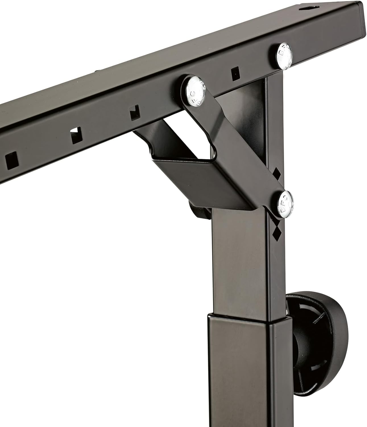 K&M Konig & Meyer 18811.000.55 Keyboard Stacker | Compatible w/ K&M Omega Table Style Stand | Add Keyboard, Laptop, Midi Controller, Mixer | Height/ Tilt/ Width Adjustment | Steel | German Made Black