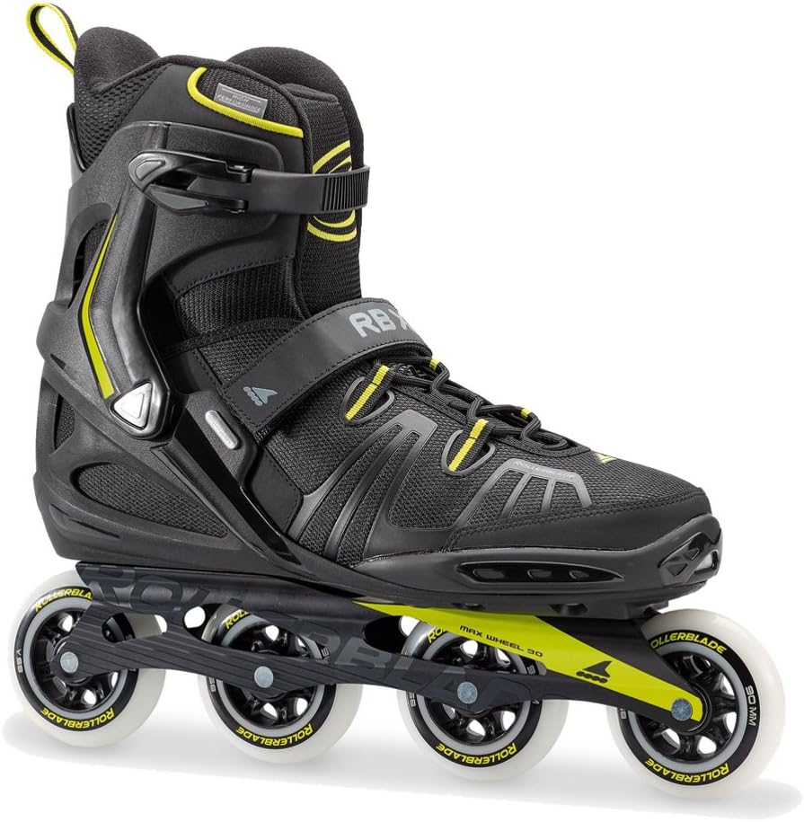 Rollerblade RB XL Men's Adult Fitness Inline Skate, Black and Lime, High Performance Inline Skates
