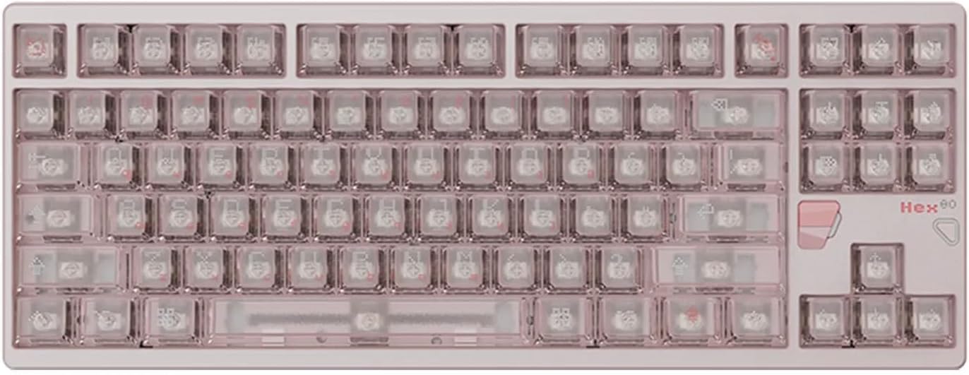 ATK x QK Hex80 HE Magnetic Gaming Keyboard, 80% TKL, CNC Aluminum, Hall-Effect Ti Switches, 8 kHz Polling, Rapid Trigger, RGB Backlight (Baby Pink)