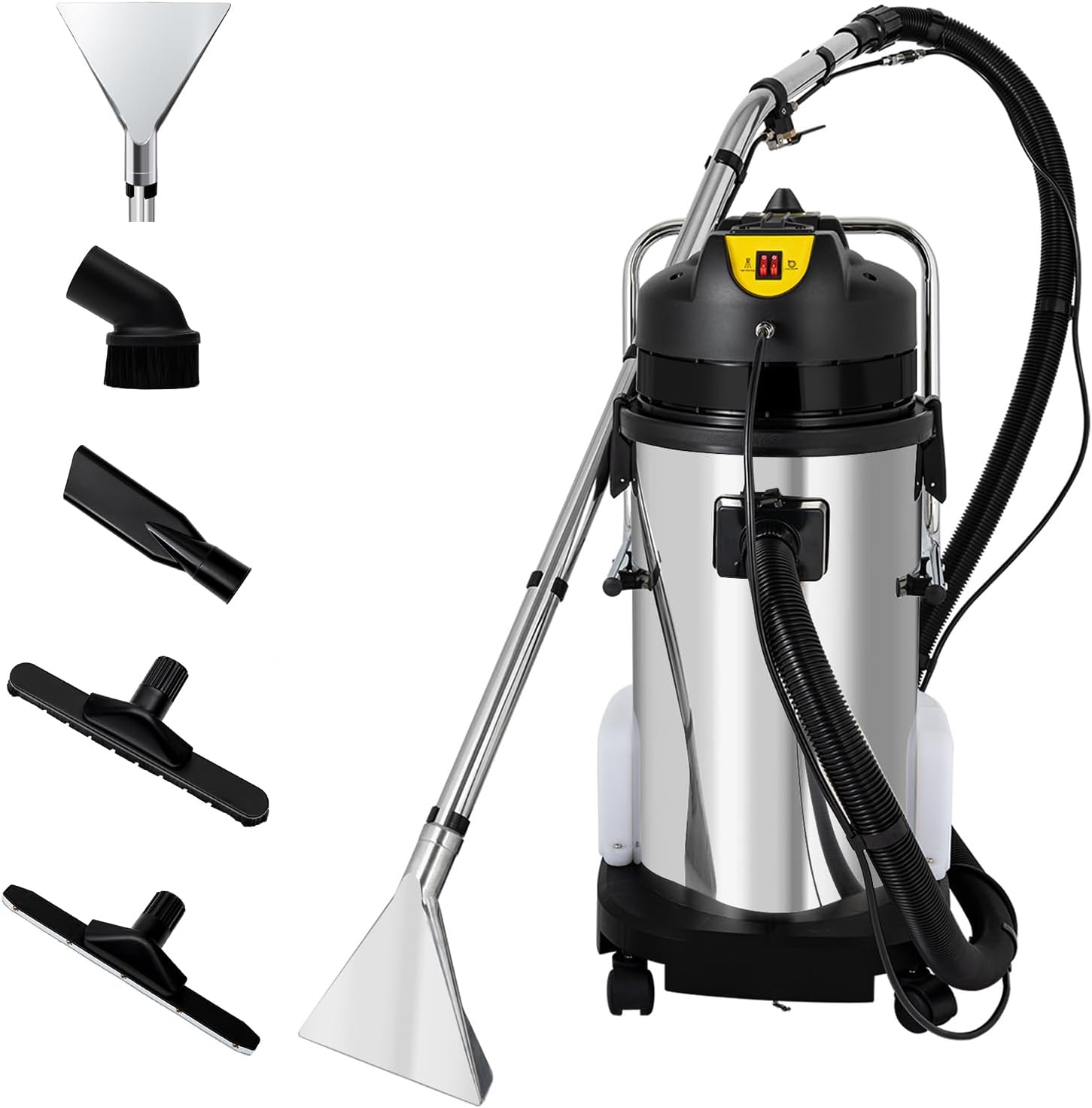 RustyVioum 40L Commercial Carpet Cleaning Machine, 110V 1000W 3 in 1 Carpet Spraying Floor Brush Cleaner Extractor Vacuum Washing Machine for Cleaning Carpets, Sofas, Curtains