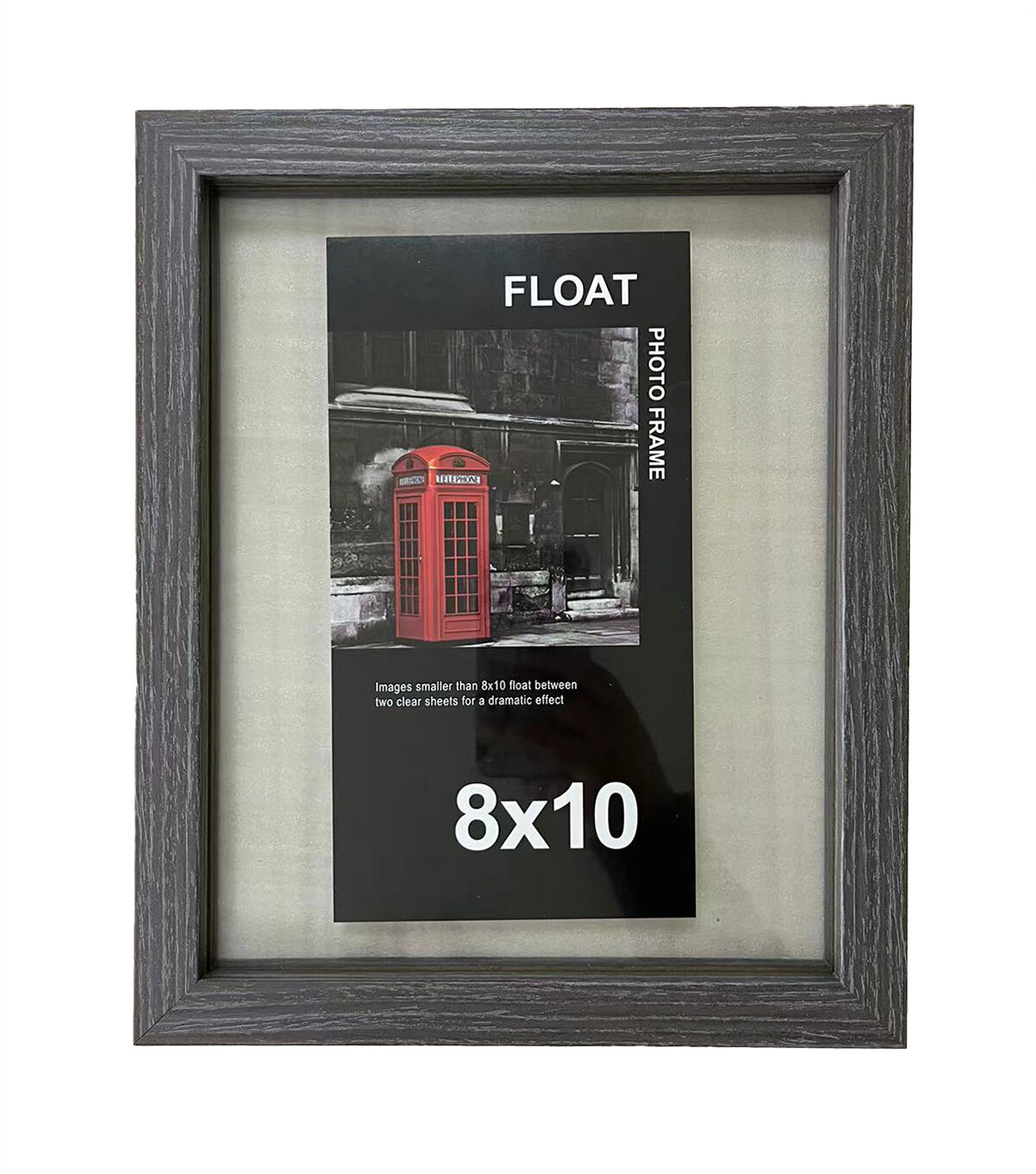 Innovative Home Creations 8 x 10 Gray Wood Float Frame