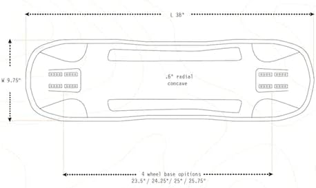 Longboard Skateboard, Freestyle Cruiser, Waterproof and Wood Construction, Cruise Skateboard and Longboard Decks, Lightweight Build (Hooch Deck Only) by Moonshine Manufacturing
