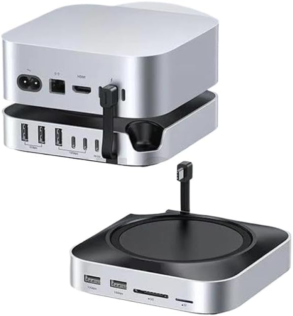 M4 M4 Pro USB HUB Docking Station M 2 NVMe SSD 10Gbps 8TB Max 170MB S USB Splitter Dock USB A C Ports SD TF Compatible with Computer Accessories